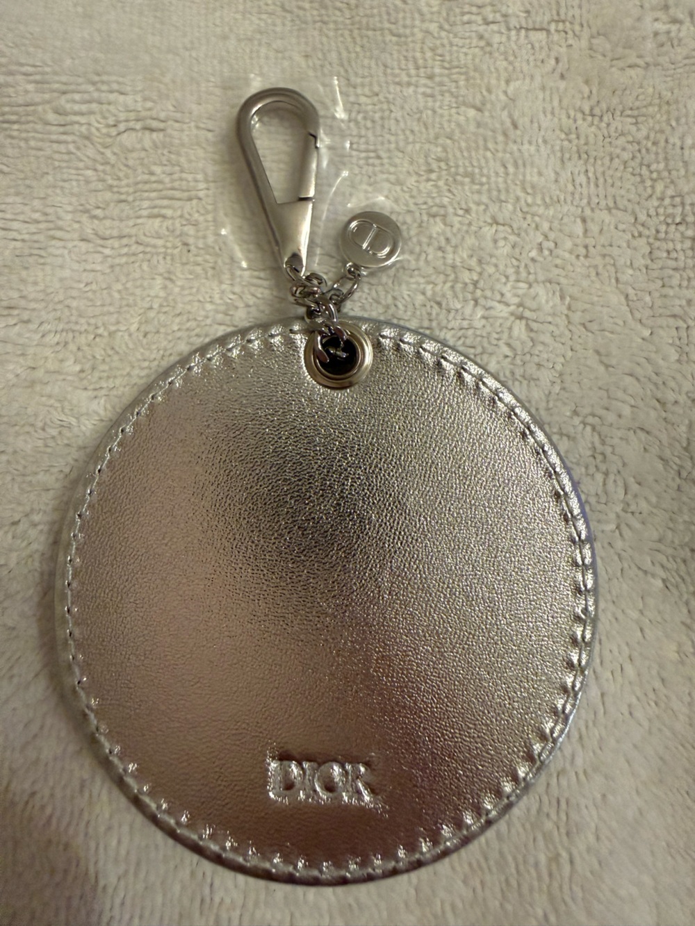 Dior Metallic Silver Mirror W/ Clip View 4